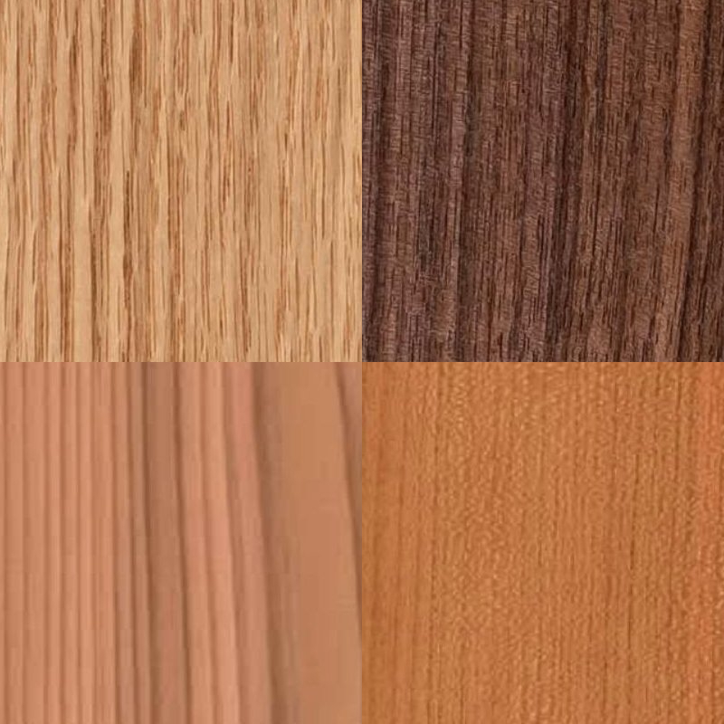 天然木の質感と多彩なバリエーション